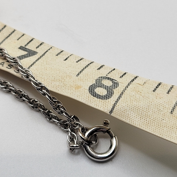 VTG "Crown" Trifari Pendant Necklace | Siver Tone, Shades of Blue | SIGNED - Picture 8 of 8